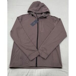 Men's VRST Warm Pewter Pinnacle‎ Fleece Full Zip Hoodie Athletic Jacket - Small